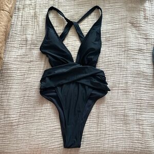 Amazon Women's Black One-Piece Swimsuit